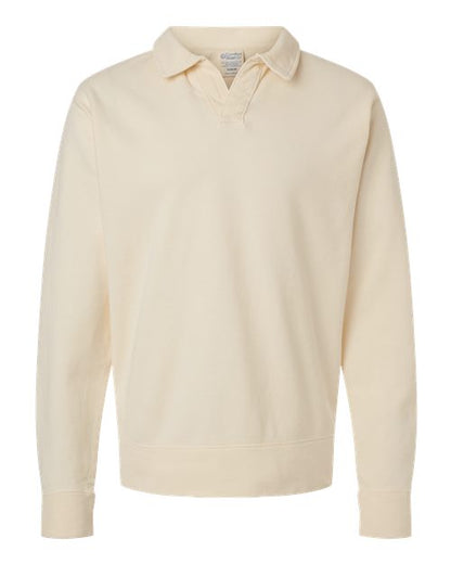 ComfortWash by Hanes Garment-Dyed Polo Collar Sweatshirt GDH490