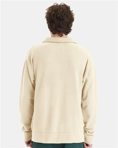 ComfortWash by Hanes Garment-Dyed Polo Collar Sweatshirt GDH490