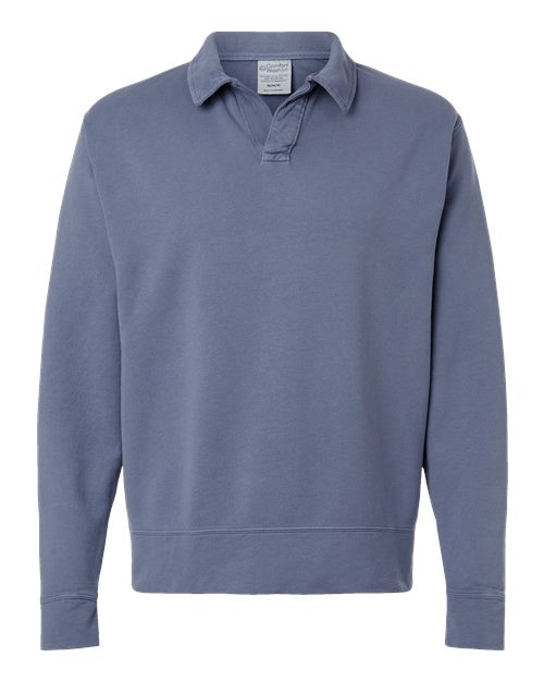 ComfortWash by Hanes Garment-Dyed Polo Collar Sweatshirt GDH490