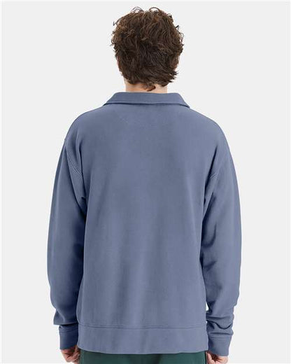 ComfortWash by Hanes Garment-Dyed Polo Collar Sweatshirt GDH490