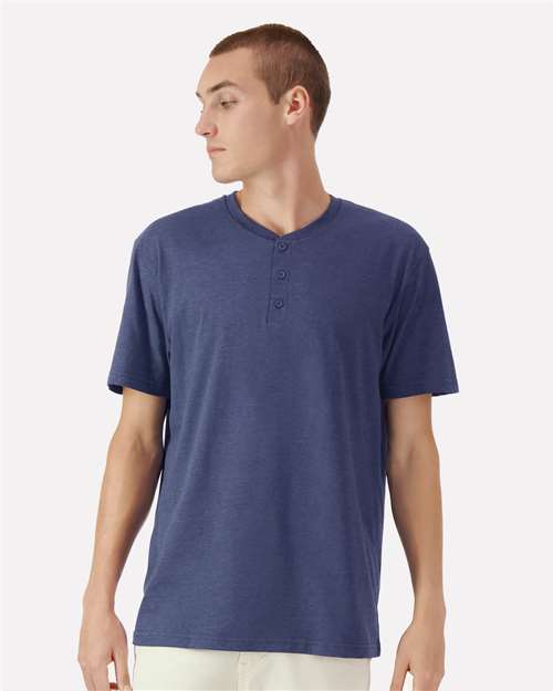 Custom Embroidered  American Apparel CVC Henley Tee 2004CVC  