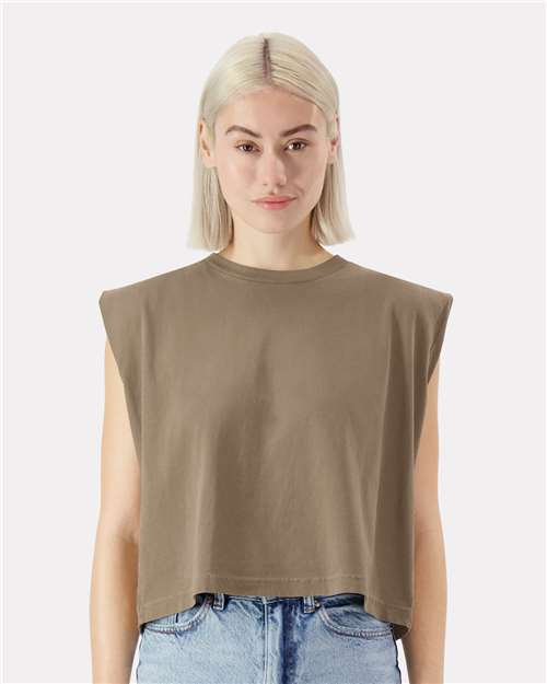 Custom Embroidered  American Apparel Garment-Dyed Women's Heavyweight Muscle Tee 307GD  