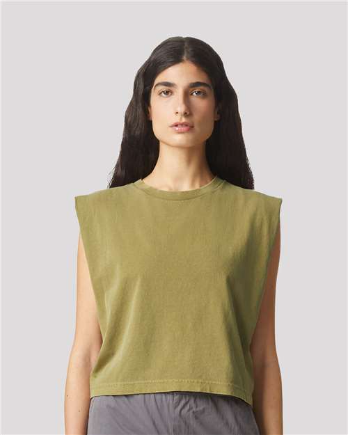 Custom Embroidered  American Apparel Garment-Dyed Women's Heavyweight Muscle Tee 307GD  