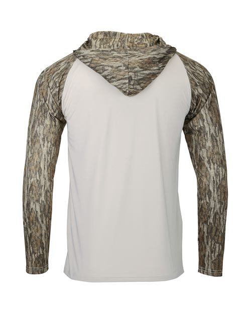 Custom EmbroideredParagon Men's Biloxi Performance Colorblocked Hooded Long Sleeve T-Shirt 11699 Bottomland
