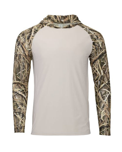 Paragon Men's Biloxi Performance Colorblocked Hooded Long Sleeve T-Shirt 11699