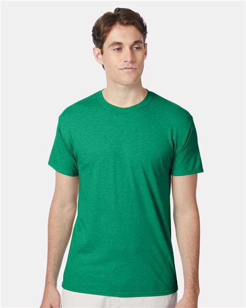 Custom Embroidered  Hanes Perfect-T Triblend T-Shirt 42TB Kelly Green Heather