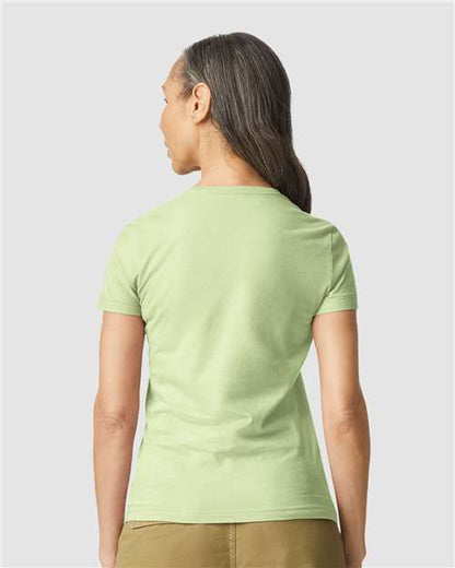 Gildan Softstyle® Women’s T-Shirt 64000L Pistachio Custom Embroidered Business Logo