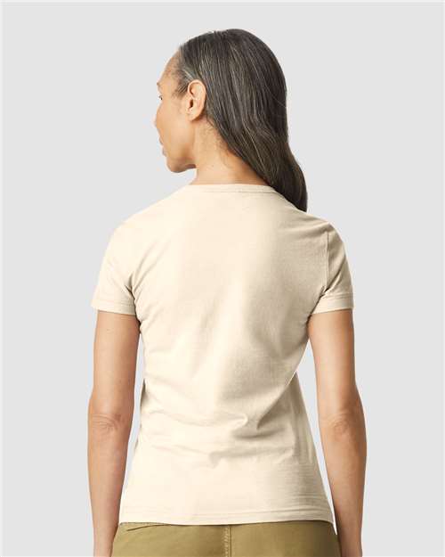 Gildan Softstyle® Women’s T-Shirt 64000L Sand Custom Embroidered Business Logo