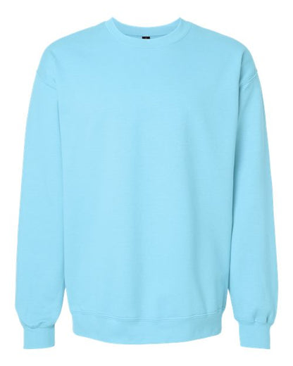 Gildan Softstyle® Midweight Crewneck Sweatshirt SF000 Sky Custom Embroidered Business Logo