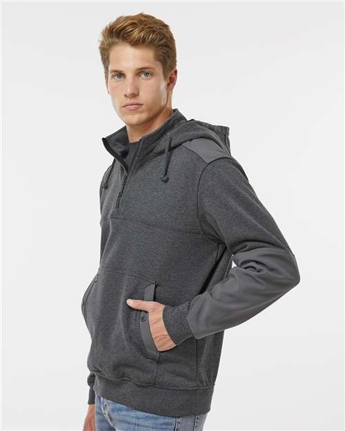 DRI DUCK Mission Quarter-Zip Hooded Pullover 7349 Custom Embroidered Business Logo