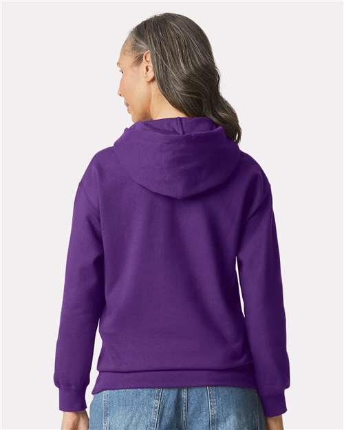Gildan Softstyle® Midweight Hooded Sweatshirt SF500 Purple Custom Embroidered Business Logo