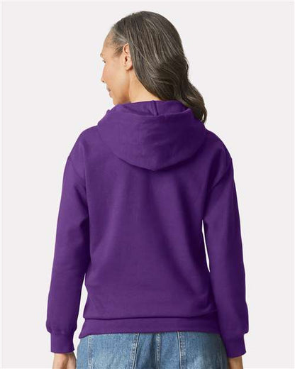 Gildan Softstyle® Midweight Hooded Sweatshirt SF500 Purple Custom Embroidered Business Logo