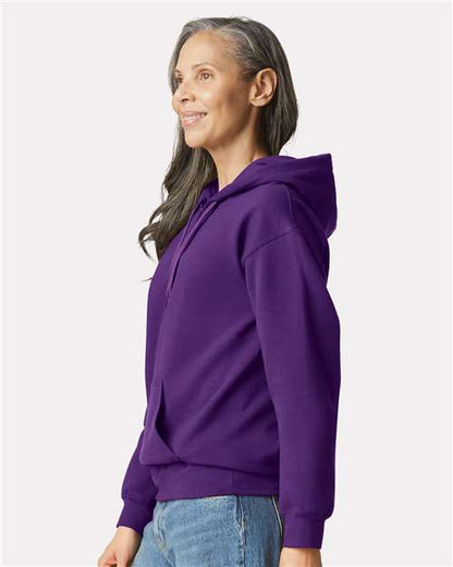 Gildan Softstyle® Midweight Hooded Sweatshirt SF500 Purple Custom Embroidered Business Logo