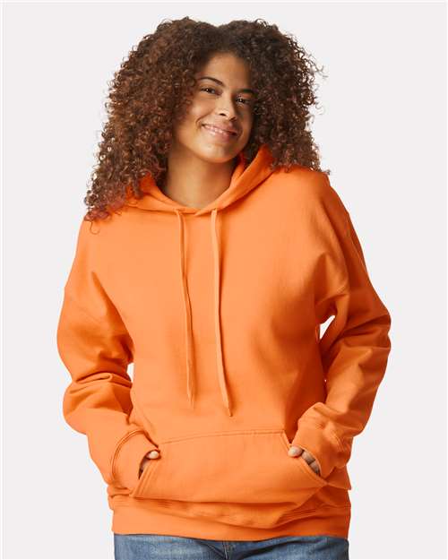 Custom Embroidered  Gildan Softstyle® Midweight Hooded Sweatshirt SF500 Tangerine