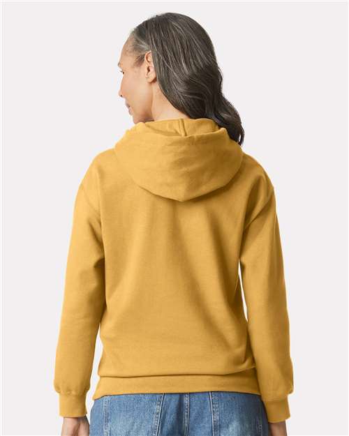 Gildan Softstyle® Midweight Hooded Sweatshirt SF500 Mustard Custom Embroidered Business Logo