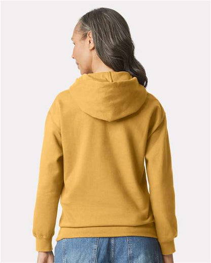 Gildan Softstyle® Midweight Hooded Sweatshirt SF500 Mustard Custom Embroidered Business Logo