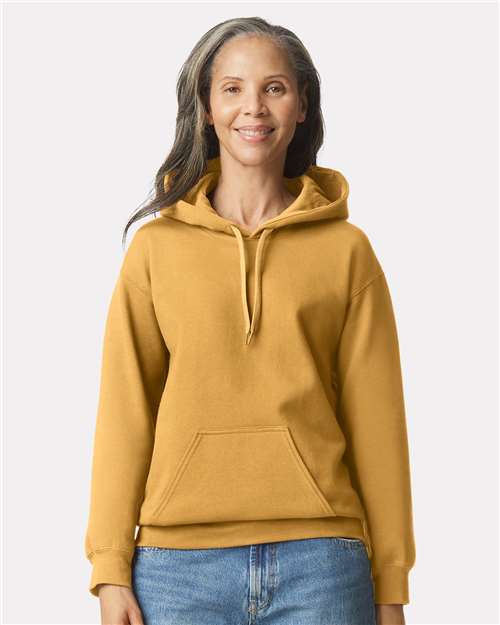 Custom Embroidered  Gildan Softstyle® Midweight Hooded Sweatshirt SF500 Mustard