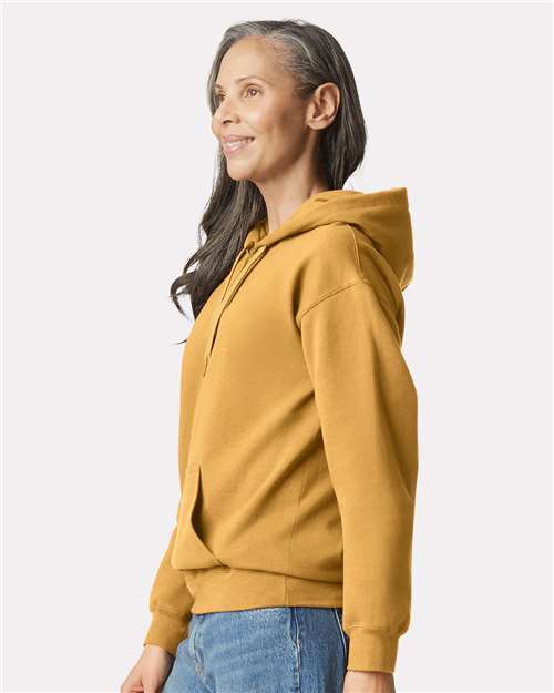 Gildan Softstyle® Midweight Hooded Sweatshirt SF500 Mustard Custom Embroidered Business Logo