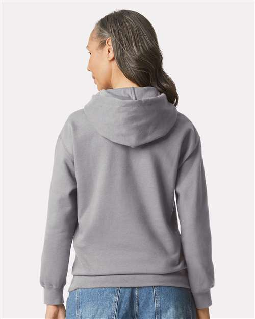 Gildan Softstyle® Midweight Hooded Sweatshirt SF500 Cement Custom Embroidered Business Logo