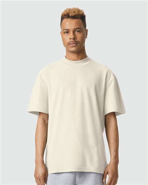 Custom Embroidered  American Apparel Pique Mockneck Tee 1PQ  