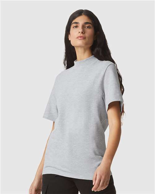 American Apparel Pique Mockneck Tee 1PQ