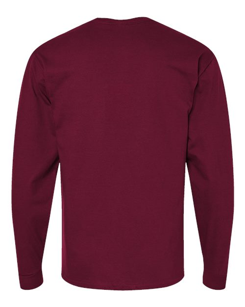 Hanes Essential-T Long Sleeve T-Shirt 5286 Athletic Cardinal