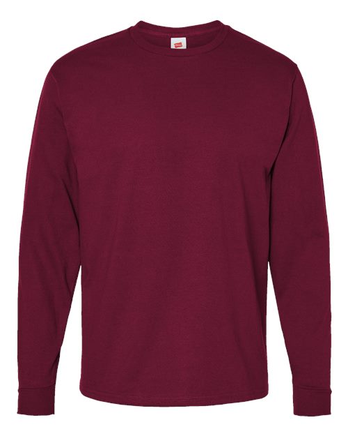 Hanes Essential-T Long Sleeve T-Shirt 5286 Athletic Cardinal