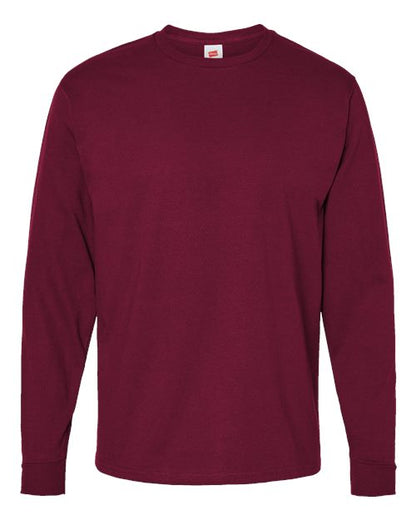 Hanes Essential-T Long Sleeve T-Shirt 5286 Athletic Cardinal