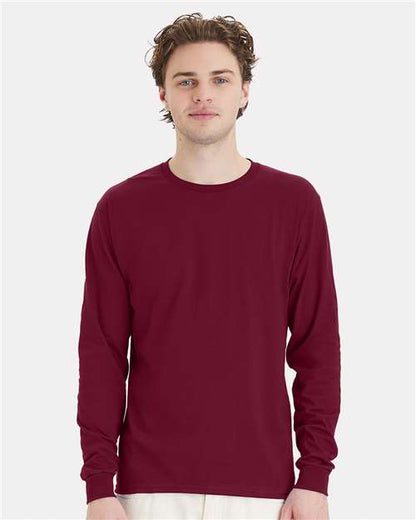 Hanes Essential-T Long Sleeve T-Shirt 5286 Athletic Cardinal