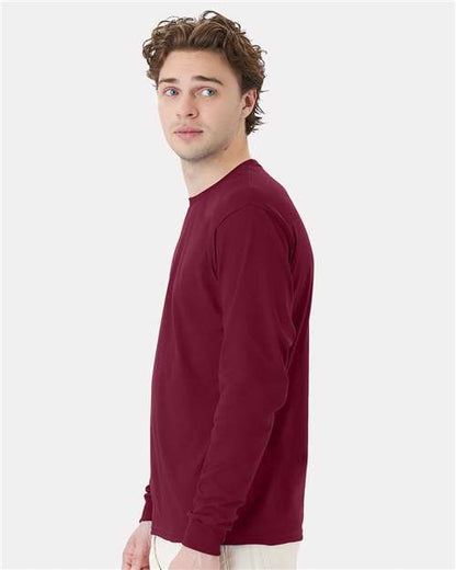 Hanes Essential-T Long Sleeve T-Shirt 5286 Athletic Cardinal
