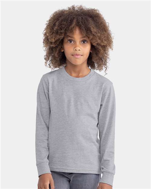 Custom Embroidered  Next Level Youth Cotton Long Sleeve T-Shirt 3311  