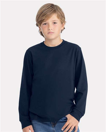 Custom Embroidered  Next Level Youth Cotton Long Sleeve T-Shirt 3311  