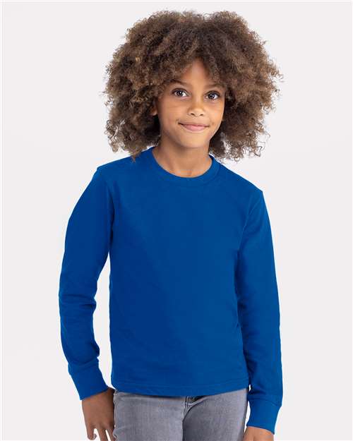Custom Embroidered  Next Level Youth Cotton Long Sleeve T-Shirt 3311  