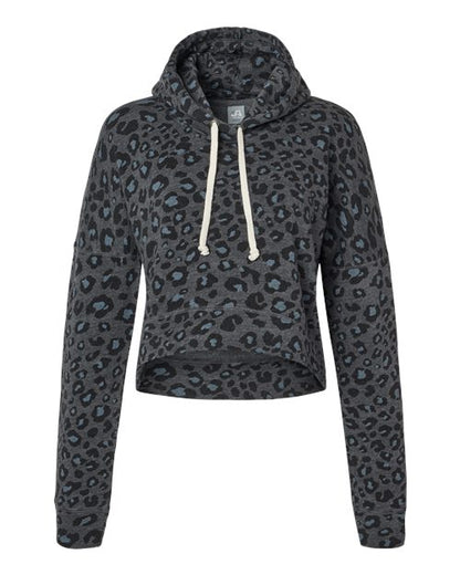 J. America Women's Crop Hooded Sweatshirt 8853