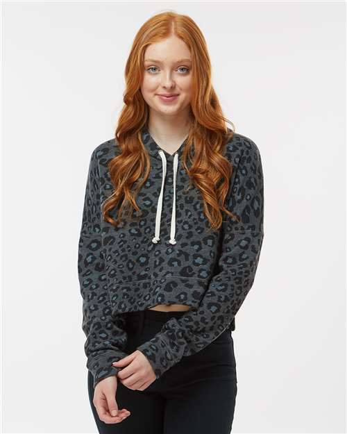 Custom Embroidered  J. America Women's Crop Hooded Sweatshirt 8853  