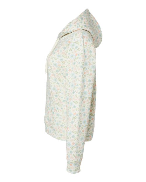 J. America Triblend Fleece Hooded Sweatshirt 8871 Floral Triblend