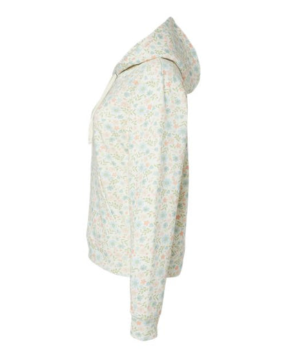 J. America Triblend Fleece Hooded Sweatshirt 8871 Floral Triblend