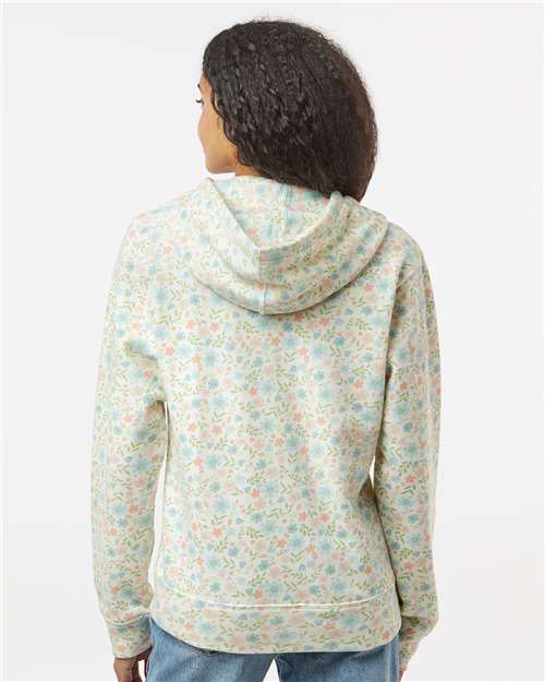 J. America Triblend Fleece Hooded Sweatshirt 8871 Floral Triblend