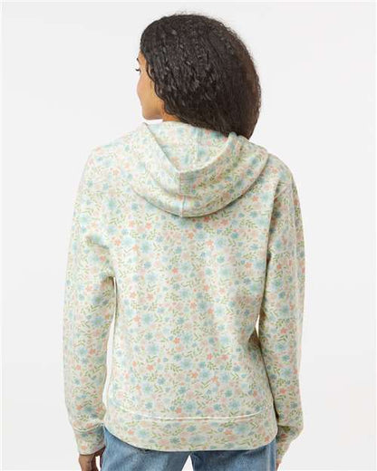 J. America Triblend Fleece Hooded Sweatshirt 8871 Floral Triblend