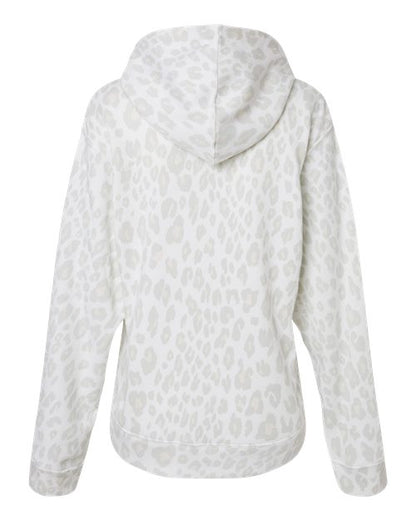 J. America Triblend Fleece Hooded Sweatshirt 8871 Snow Leopard Triblend