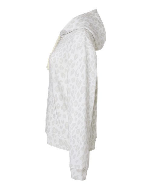 J. America Triblend Fleece Hooded Sweatshirt 8871 Snow Leopard Triblend