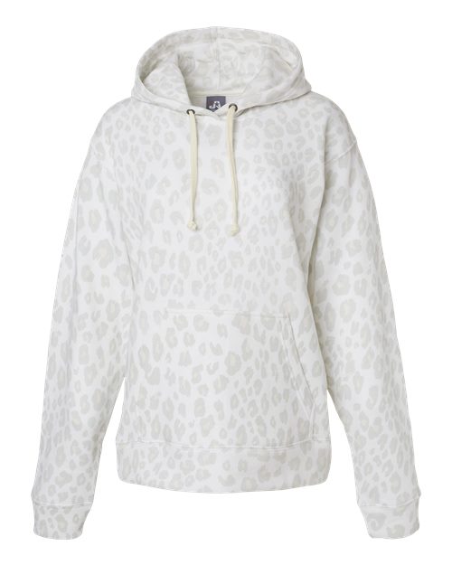 J. America Triblend Fleece Hooded Sweatshirt 8871 Snow Leopard Triblend