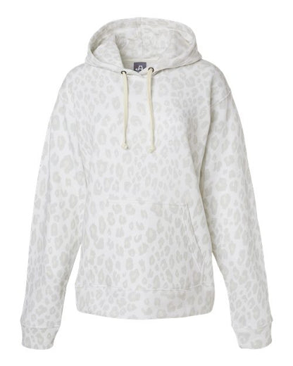 J. America Triblend Fleece Hooded Sweatshirt 8871 Snow Leopard Triblend