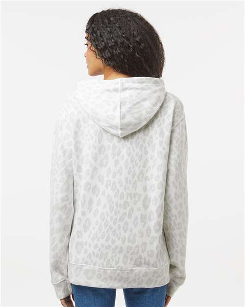 J. America Triblend Fleece Hooded Sweatshirt 8871 Snow Leopard Triblend
