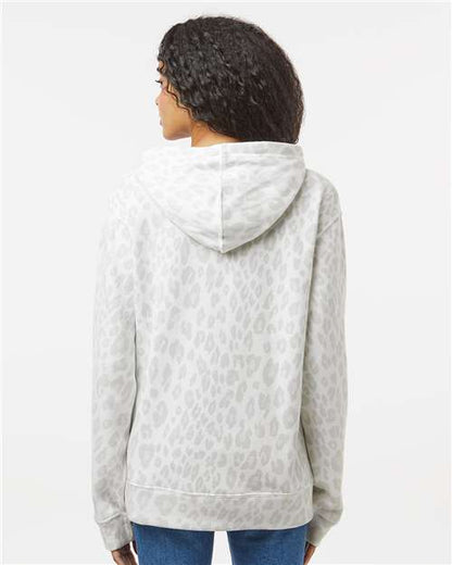 J. America Triblend Fleece Hooded Sweatshirt 8871 Snow Leopard Triblend