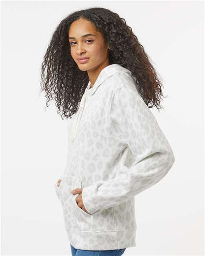 J. America Triblend Fleece Hooded Sweatshirt 8871 Snow Leopard Triblend