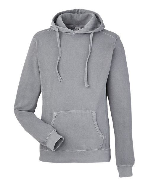 J. America Pigment-Dyed Fleece Hooded Sweatshirt 8730