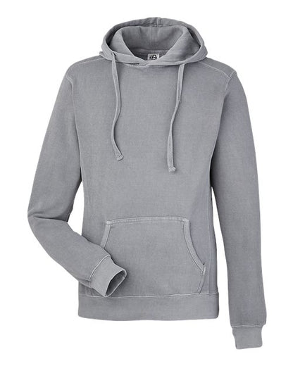 J. America Pigment-Dyed Fleece Hooded Sweatshirt 8730