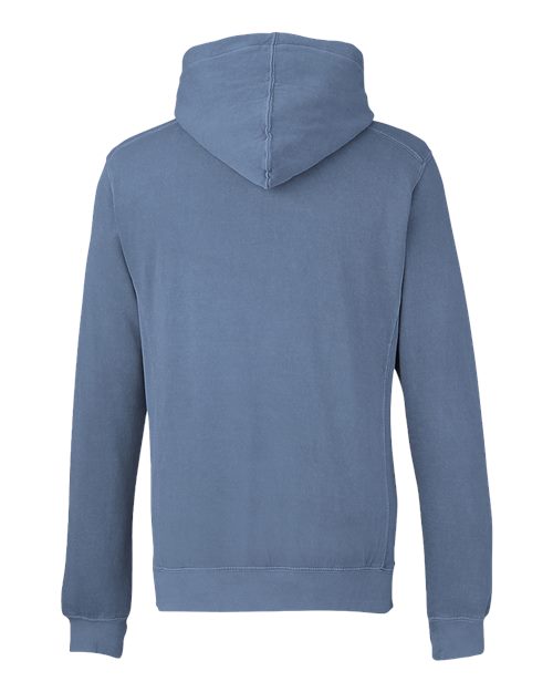 J. America Pigment-Dyed Fleece Hooded Sweatshirt 8730