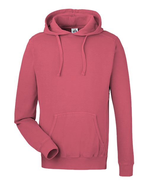 J. America Pigment-Dyed Fleece Hooded Sweatshirt 8730